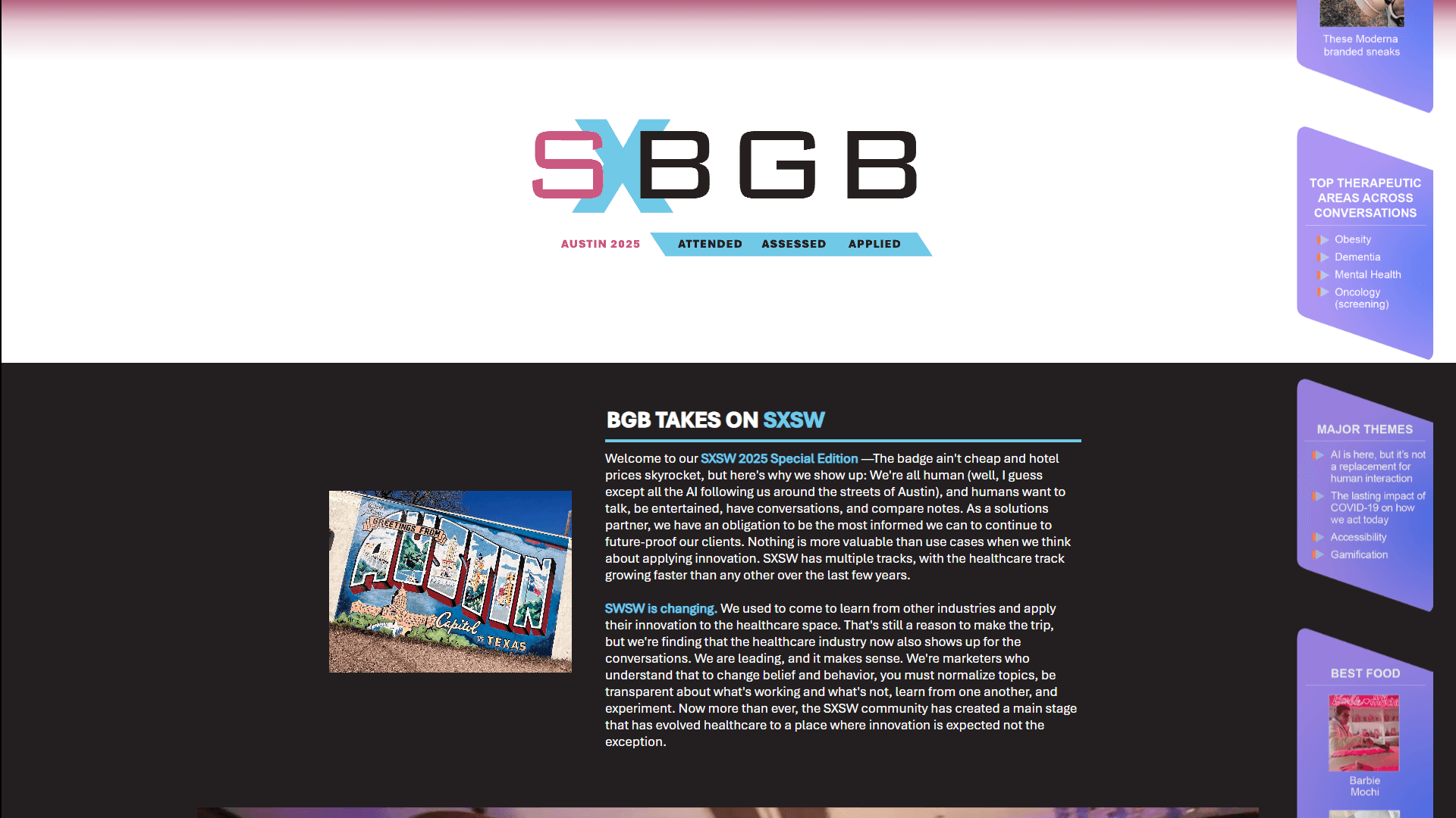 BGB TAKES ON SXSW Website